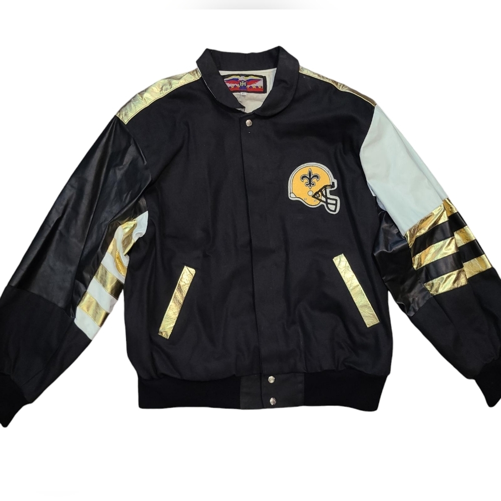 JEFF HAMILTON rare saints QB varsity jacket XL
